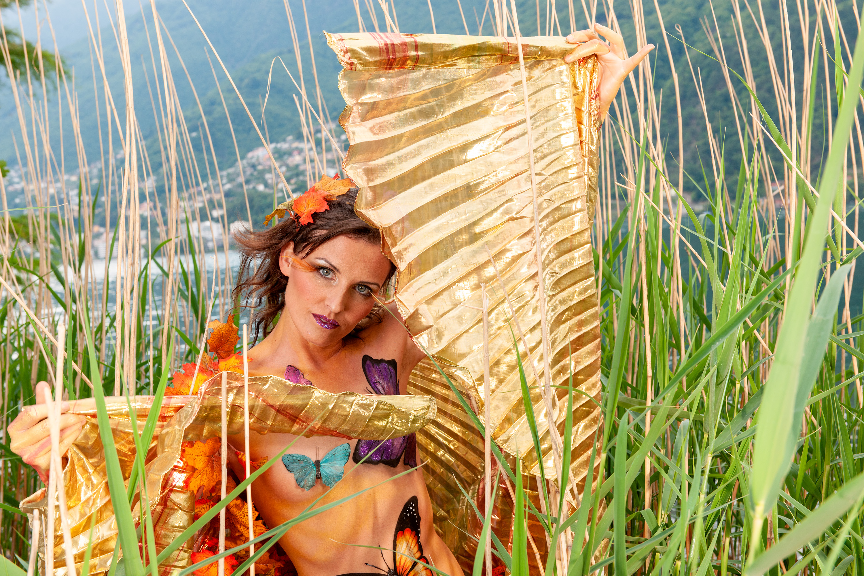 Progetto farfalle body painting sulle isole di brissago 2012 1